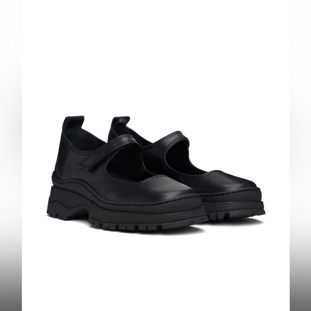Women's Black Chunky Mary Jane Platform Shoes